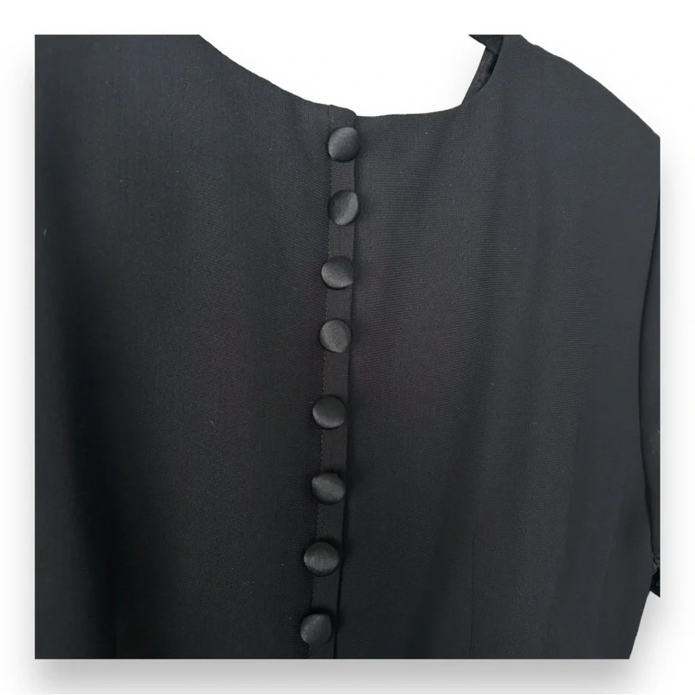 NEW Donna Morgan Little Black Dress Scoop Neck Zip Short Sleeve Womens 6